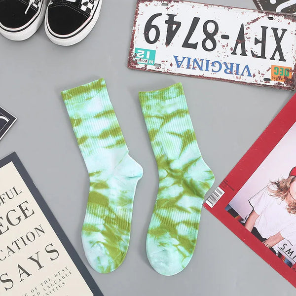 "I Am Magnetic" Women's Tie-Dye Crew Socks