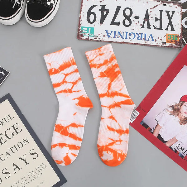 "I Am Magnetic" Women's Tie-Dye Crew Socks