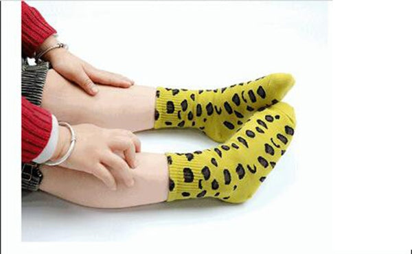 'I Don't Chase, I Attract' Baby Unisex Leopard Crew Socks (5 Pairs).