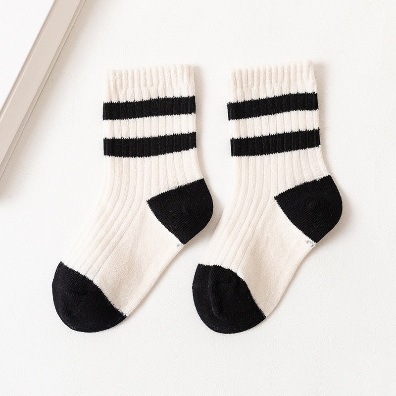 'My Life Grows According To My Growth' Boys Colorful Striped Socks