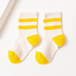 'My Life Grows According To My Growth' Boys Colorful Striped Socks