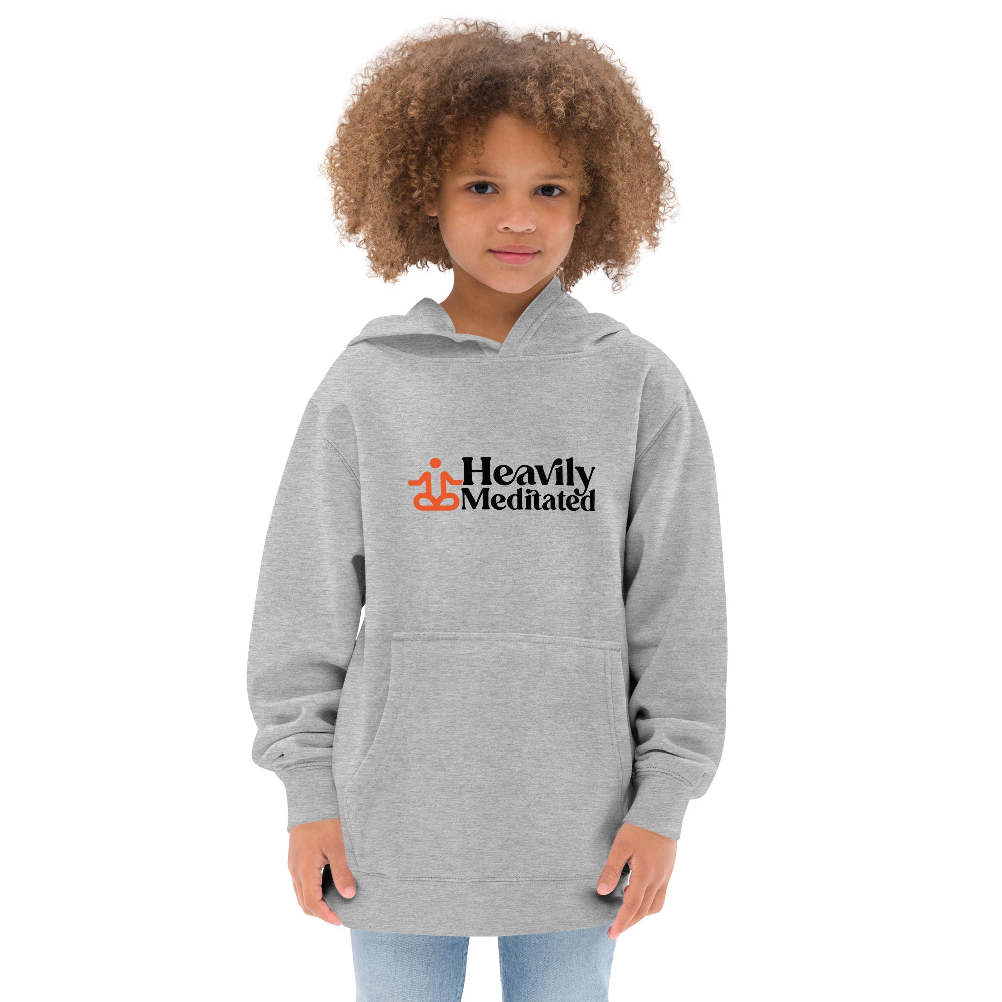 Heavily Meditated Kids Unisex Fleece Hoodie