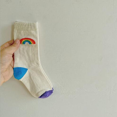 'There Is Always Light After Darkness' Unisex Baby Fun Rainbow Bright Socks