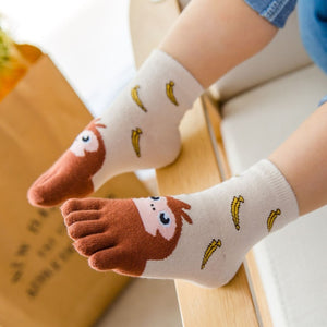 'I Am Compassionate' Kid's Unisex Animal Toe Socks.