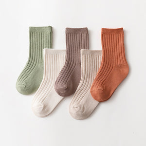 'I Have The Power To Create Change' Baby Unisex Earth Toned Ribbed Crew Socks (5 Pairs).