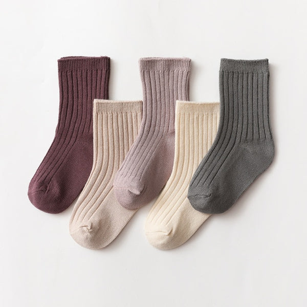 'I Have The Power To Create Change' Baby Unisex Earth Toned Ribbed Crew Socks (5 Pairs).